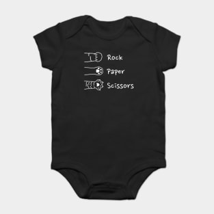 Rock Paper Scissors Cat Paw Baby Bodysuit